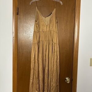 Zara Gold/Tan Maxi Dress